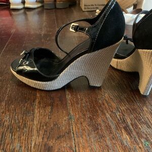 TOD’S black patent leather and suede espadrilles 8